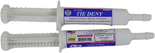 SU-PER Tie Deny Paste for Horses - Energy Supplement to Support Muscle Function, Circulation, Oxygen Uptake, & Fatigue Delay - 30CC, (2 Pack)