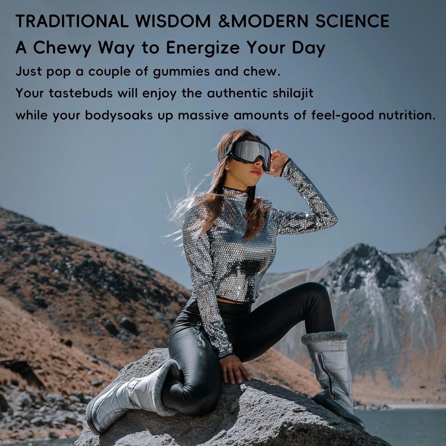 SueyanPure Himalayan Shilajit Gummies with Ashwagandha & Black Seed Oil - Cognitive & Mood Support, Immunity Boost, Energy - 90 Gummies