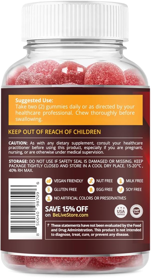 Sugar-Free Apple Cider Vinegar Gummies for Detox & Digestive Health - Vegan, Keto, Non-GMO - 60 Count