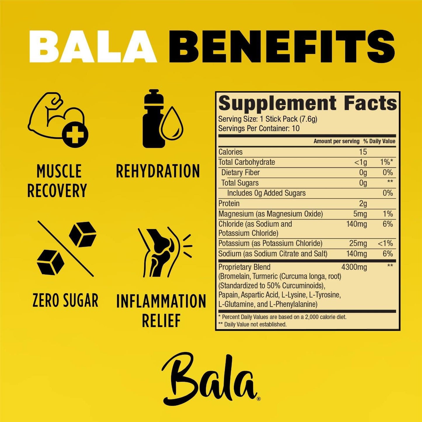 Sugar-Free BALA Electrolyte Powder Packets for Post-Workout Muscle Recovery and Hydration - 20 Pack Bundle with Keto-Friendly Ingredients