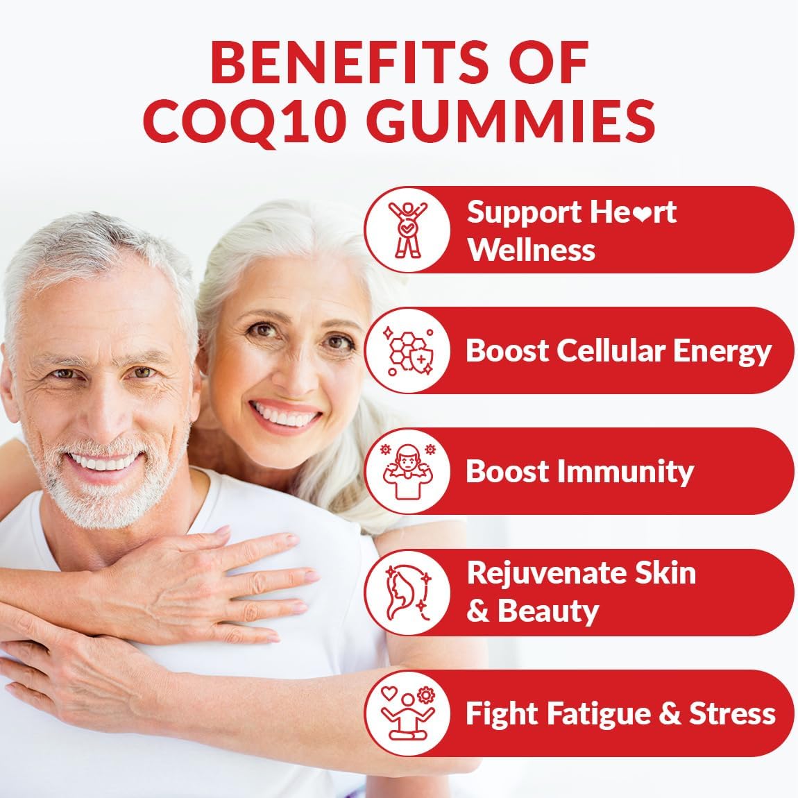 Sugar-Free CoQ10 Gummies 200 MG - Adult Coenzyme Q10 (Ubiquinone) Supplement with Omega-3, Vitamin E & Magnesium for Energy, Brain, and Antioxidant Support
