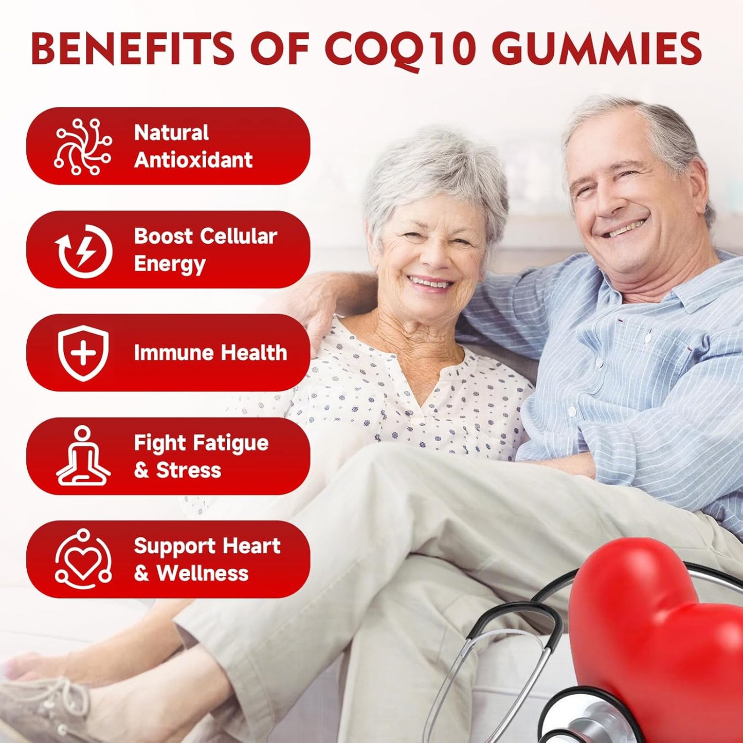 Sugar-Free CoQ10 Gummies with Omega-3, Vitamin B3, and Zinc - 250mg Coenzyme Q10 for Energy and Antioxidant Support - Raspberry Flavor - 60 Count
