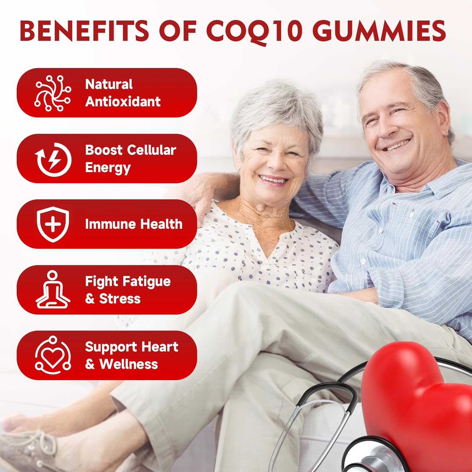 Sugar-Free CoQ10 Gummies with Omega-3, Vitamin B3, Zinc - 250mg Coenzyme Q10 Supplements for Energy & Antioxidant Support - Raspberry Flavor, 120 Count