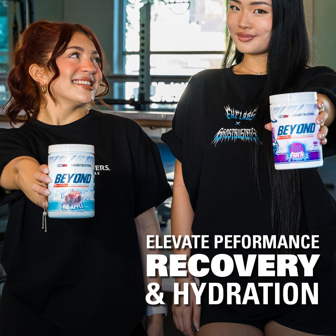 Sugar-Free EHP Labs x Ghostbusters Beyond BCAA Powder for Muscle Recovery - Post-Workout Amino Acids Supplement with EAA - 60 Servings (Ecto Freeze)