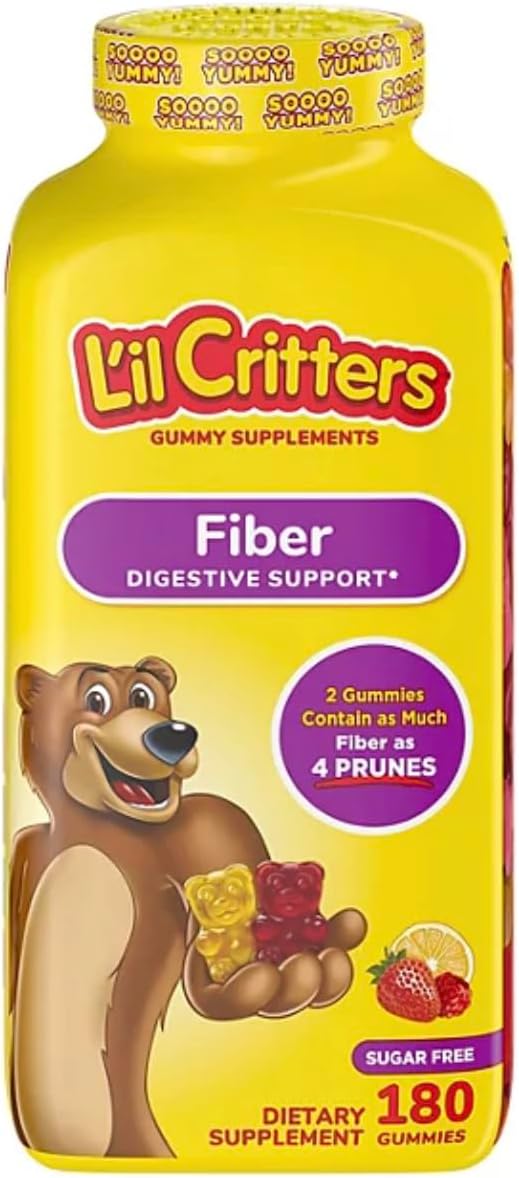 Sugar-Free Fiber Gummies for Kids - 180 Count by Lil Critters