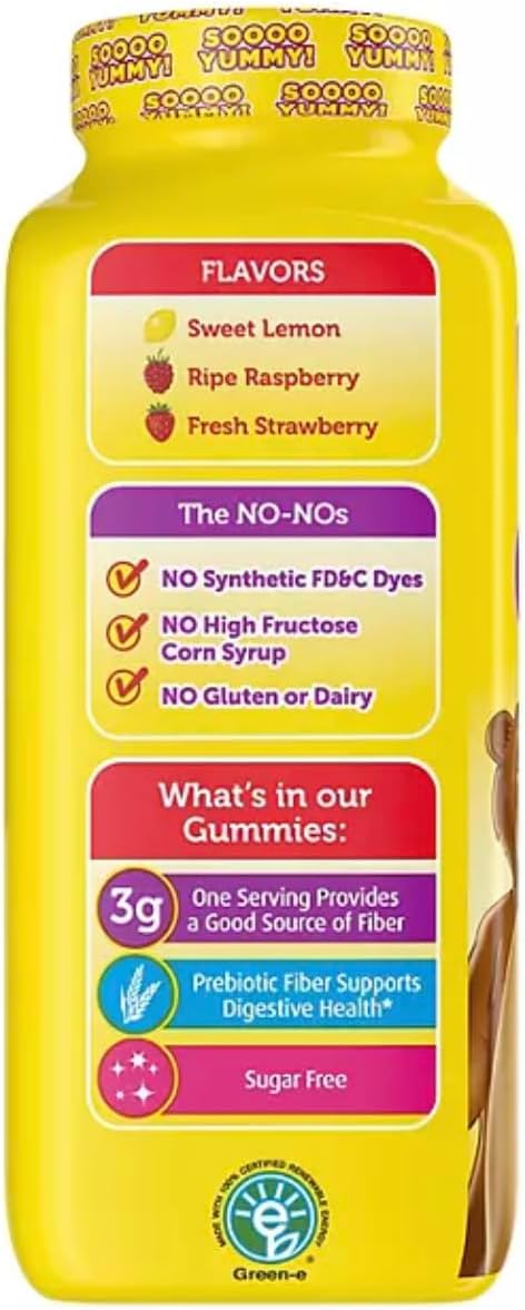 Sugar-Free Fiber Gummies for Kids - 180 Count by Lil Critters