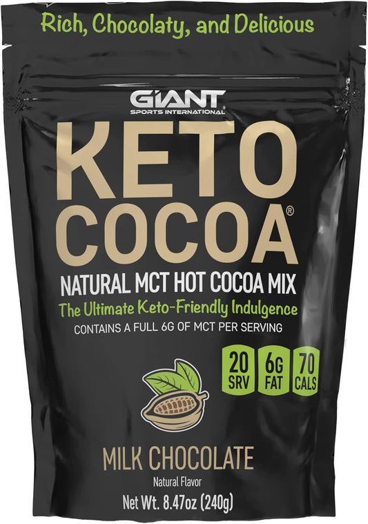 Sugar-Free Keto Hot Chocolate Mix with MCTs - Gluten-Free, 20 Servings