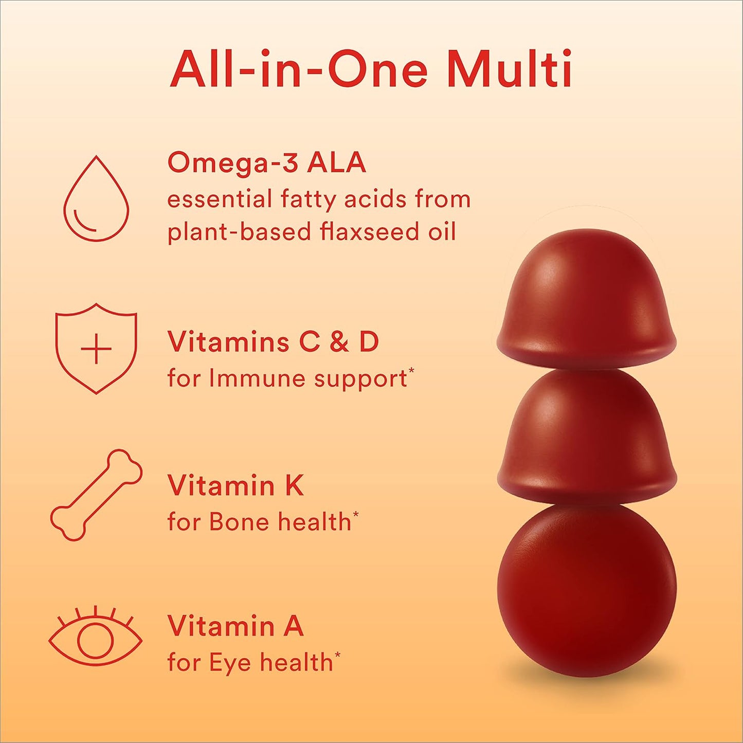 Sugar-Free Kids Multivitamin Gummies with Omega 3 & Chillax Magnesium - Calm Chews for Kids 4+ - Sherbet Flavor - 50 Count
