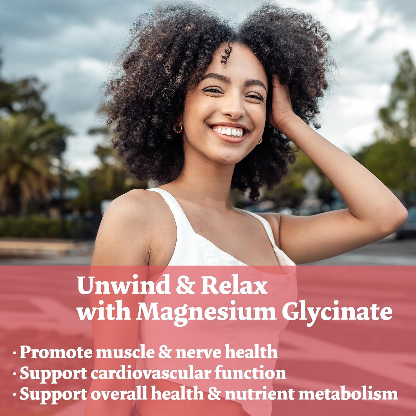Sugar-Free Magnesium Glycinate Gummies with Vitamin D, B6, CoQ10 - 500mg Magnesium L-Threonate - Potassium Supplement for Calm Mood & Rest Support - 60 Count