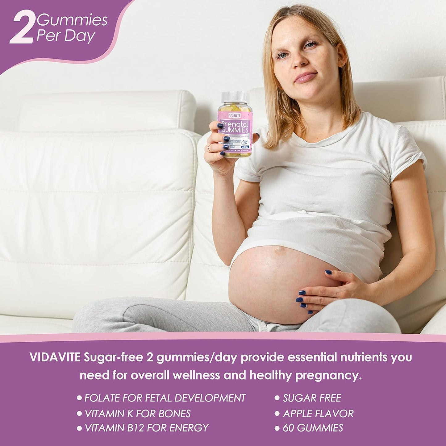 Sugar-Free Prenatal and Fruit/Veggie Gummy Bundle by VIDAVITE