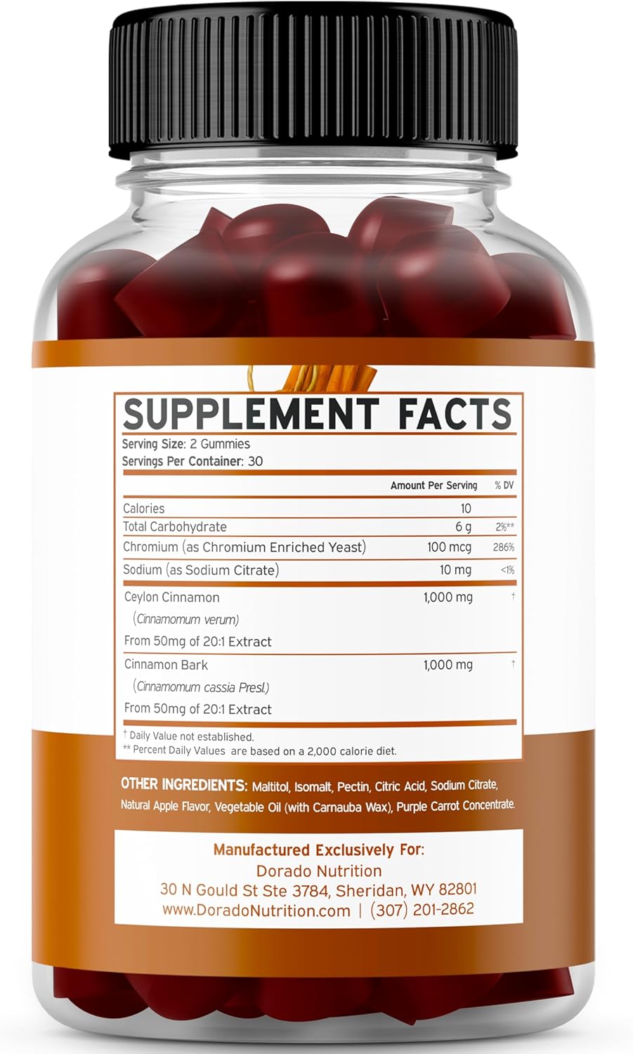 Sugar-Free Saffron Gummies & Ceylon Cinnamon Gummies Combo Pack - 120 Gummies, 5 in 1 Advanced Formula, 2,000mg