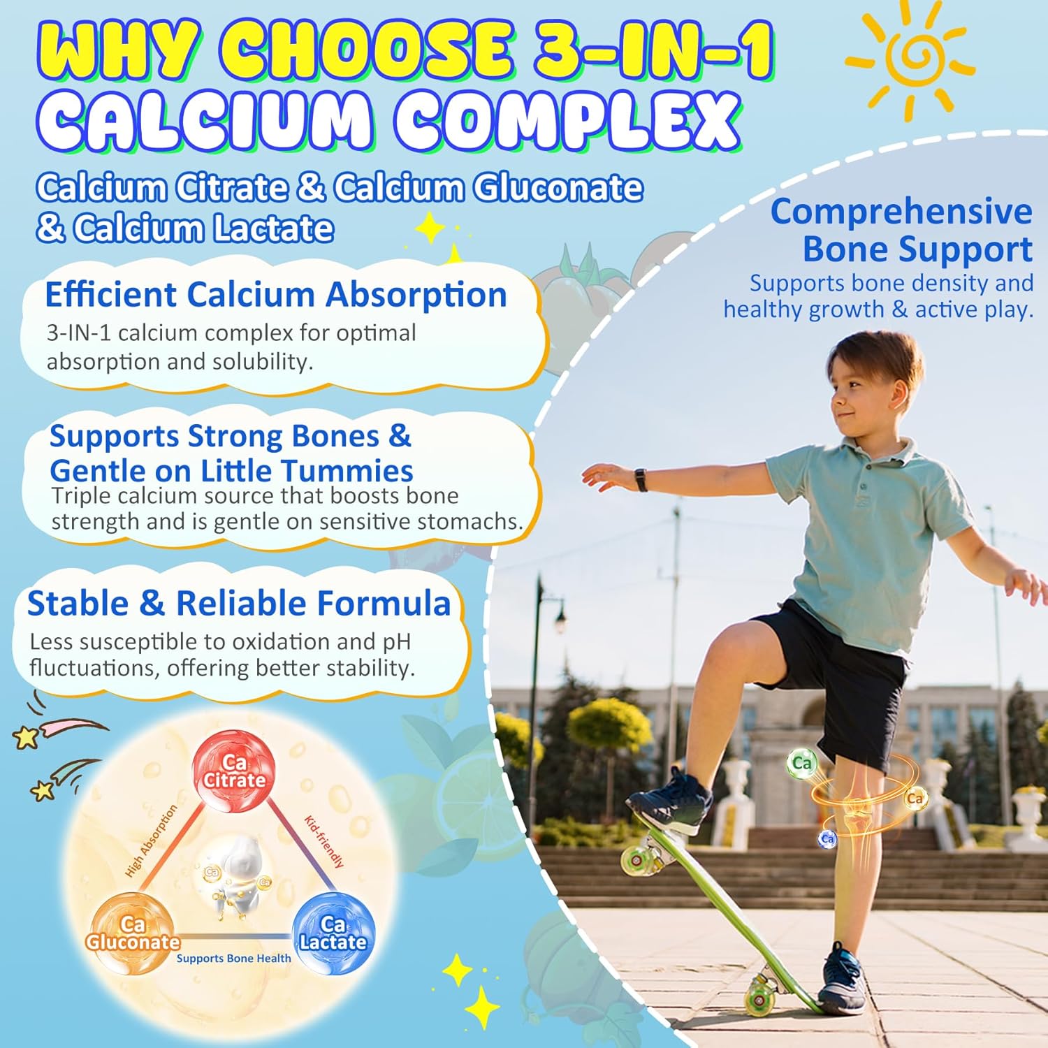 Sugar Free Vitamin C + D3 + Zinc Gummies for Adults 50+ and Calcium + D3 + Magnesium Gummies for Kids 4+ by Nextdia