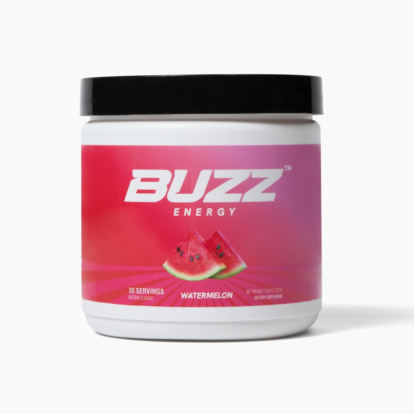 Sugar-Free Watermelon Morning Buzz Energy Drink Powder with Antioxidants - 30 Servings, 8 Ounces - Energy Boost and Sports Nutrition Supplement