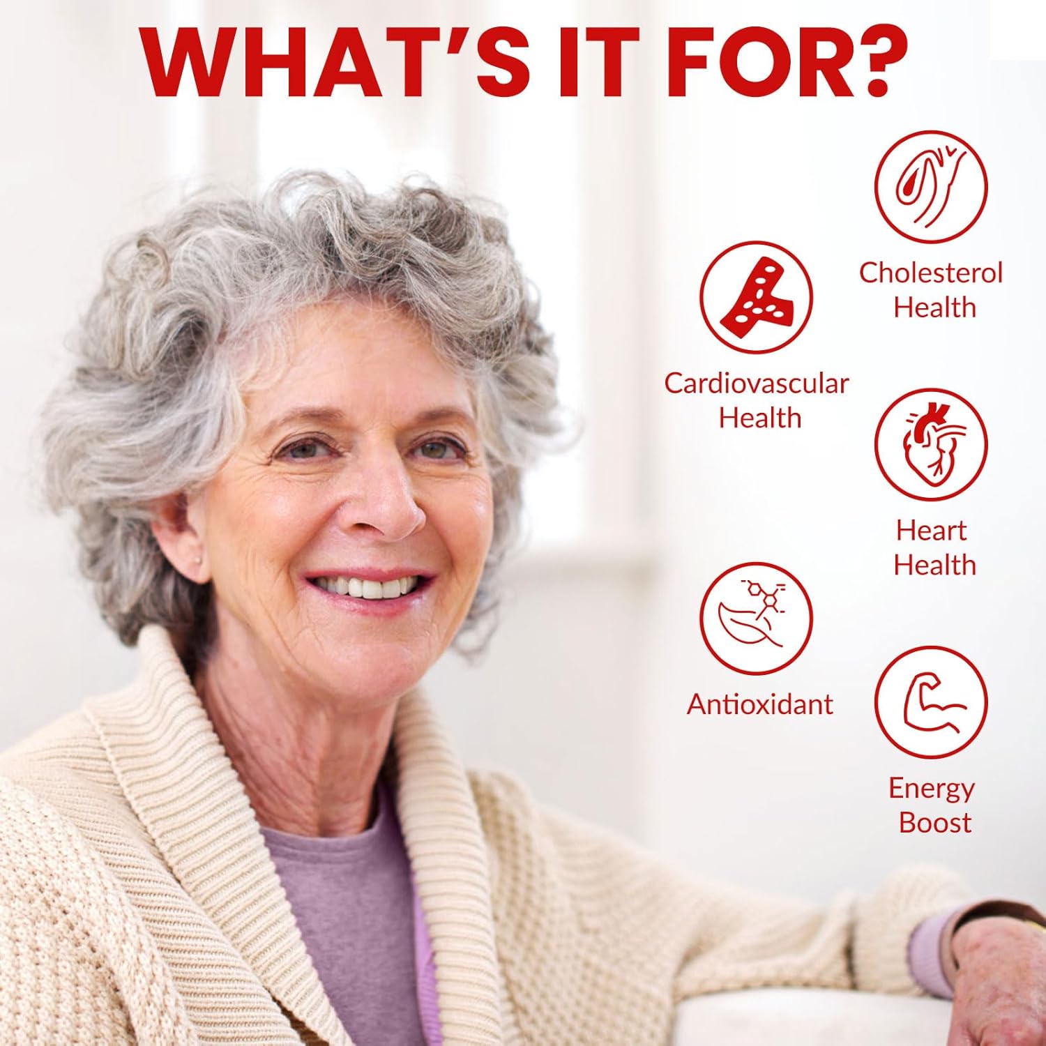 Sugar-Free Whoyun Red Yeast Rice Coq10 Gummies - Heart & Cholesterol Support, 60 Chewables