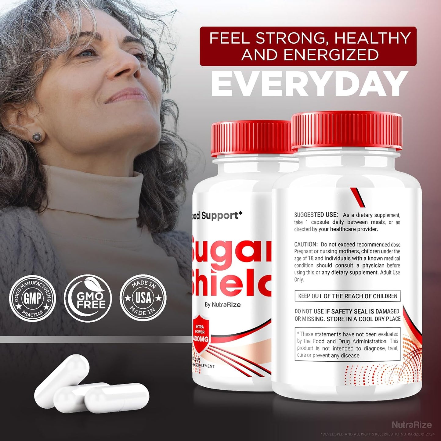 Sugar Shield Blood Support Pills - Pack of 3, Maximum Strength Formula with Natural Blood Blend Complex - 180 Capsules, Reviews Included