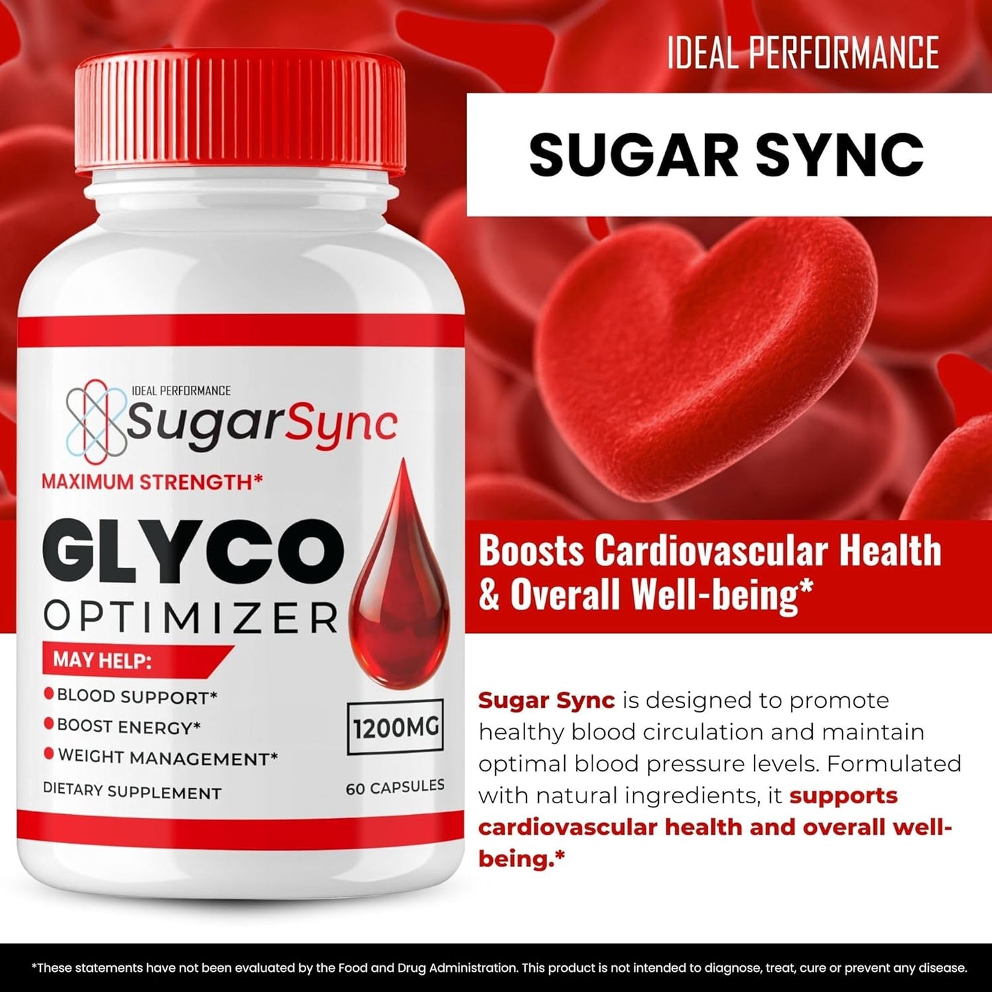 Sugar Sync Glyco Optimizer Capsules - Maximum Strength Supplement for Health Support, All Natural Formula (2 Pack)