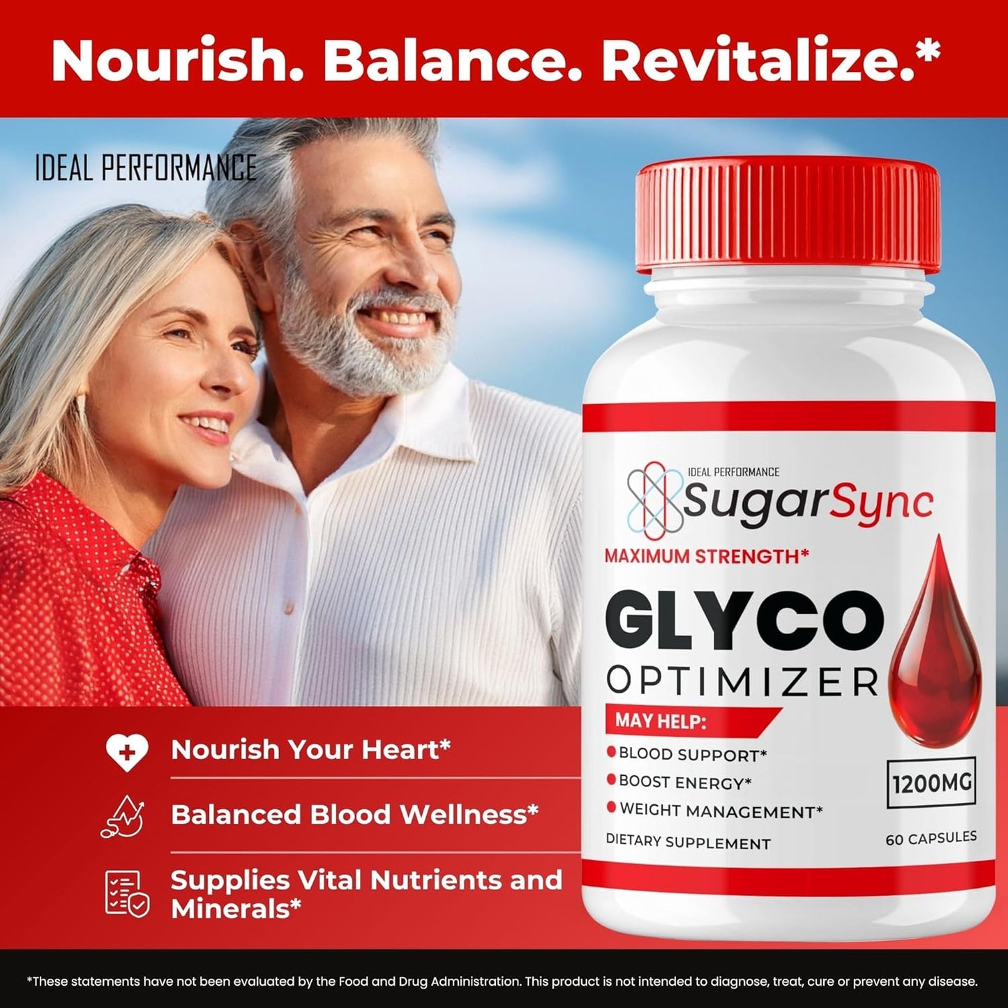 Sugar Sync Glyco Optimizer Capsules - Maximum Strength Supplement for Health Support, All Natural Formula (2 Pack)