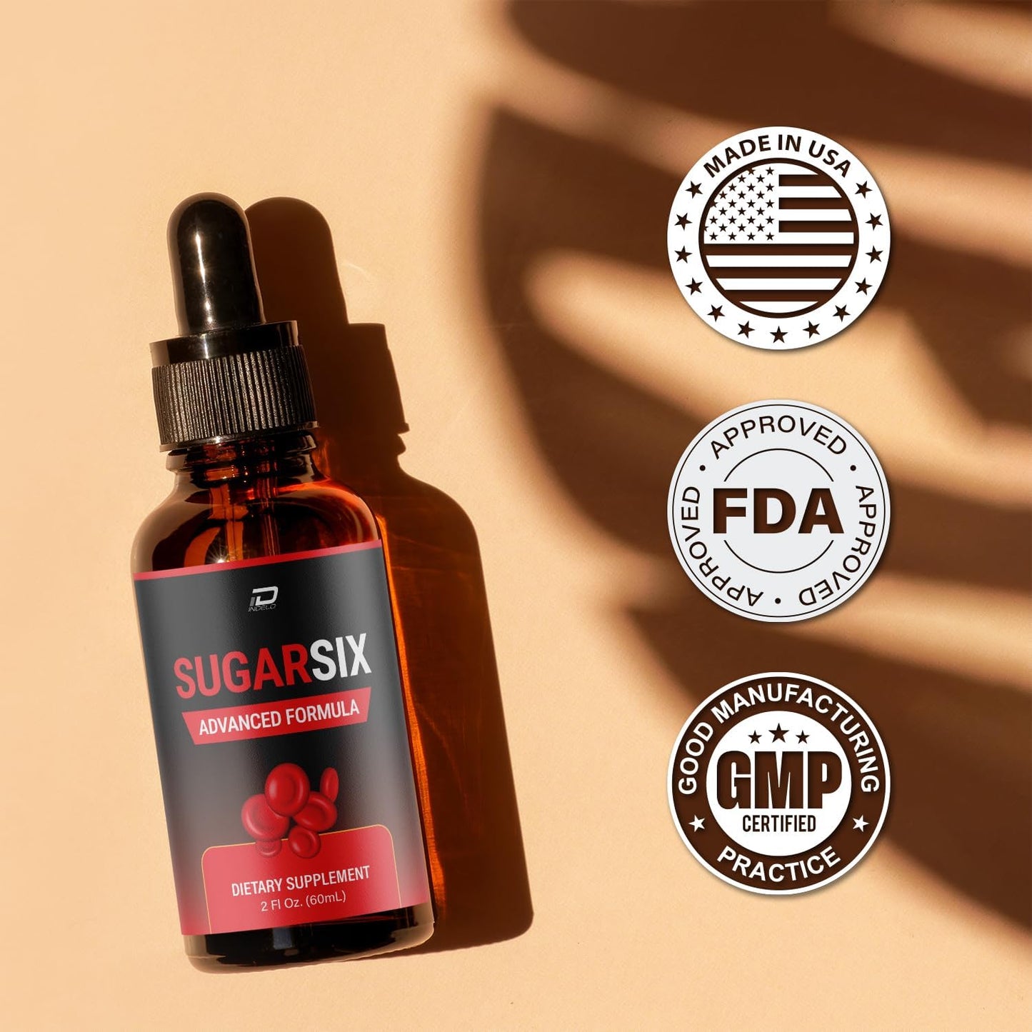 SugarSix Liquid Drops - Extra Strength Dietary Supplement for Healthy Sugar Levels - 5 Pack (5 Month Supply)
