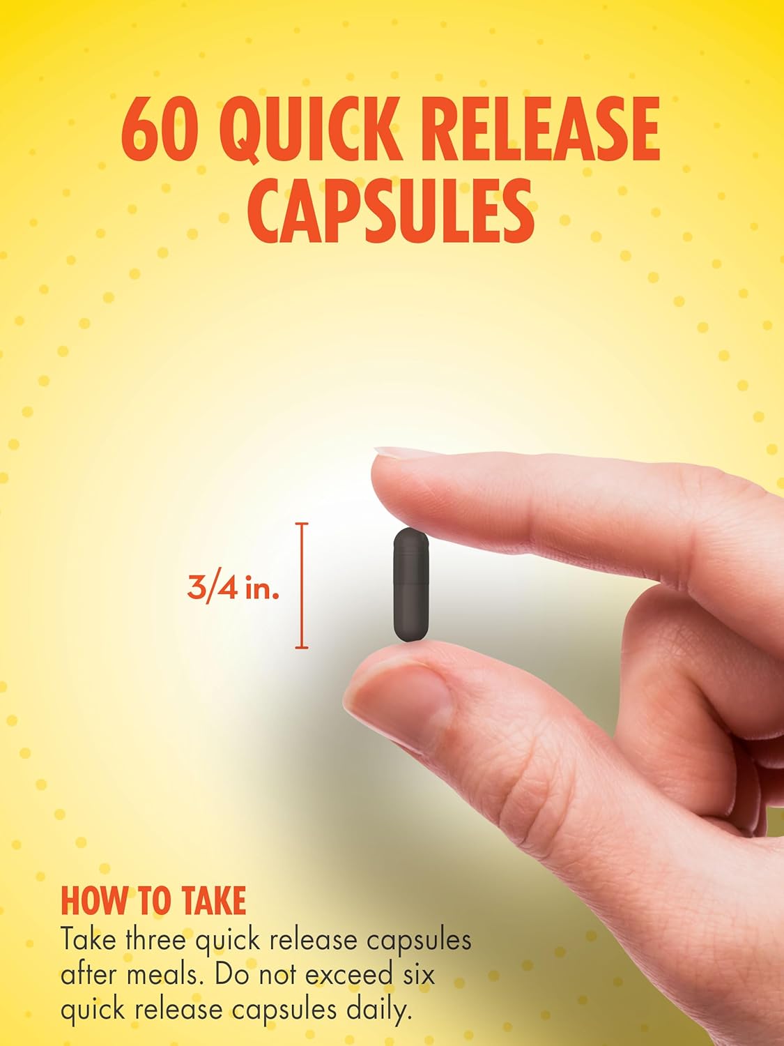 Sundance Activated Charcoal Capsules - 60 Quick Release, 780mg - Non-GMO & Gluten Free Absorbent Supplement