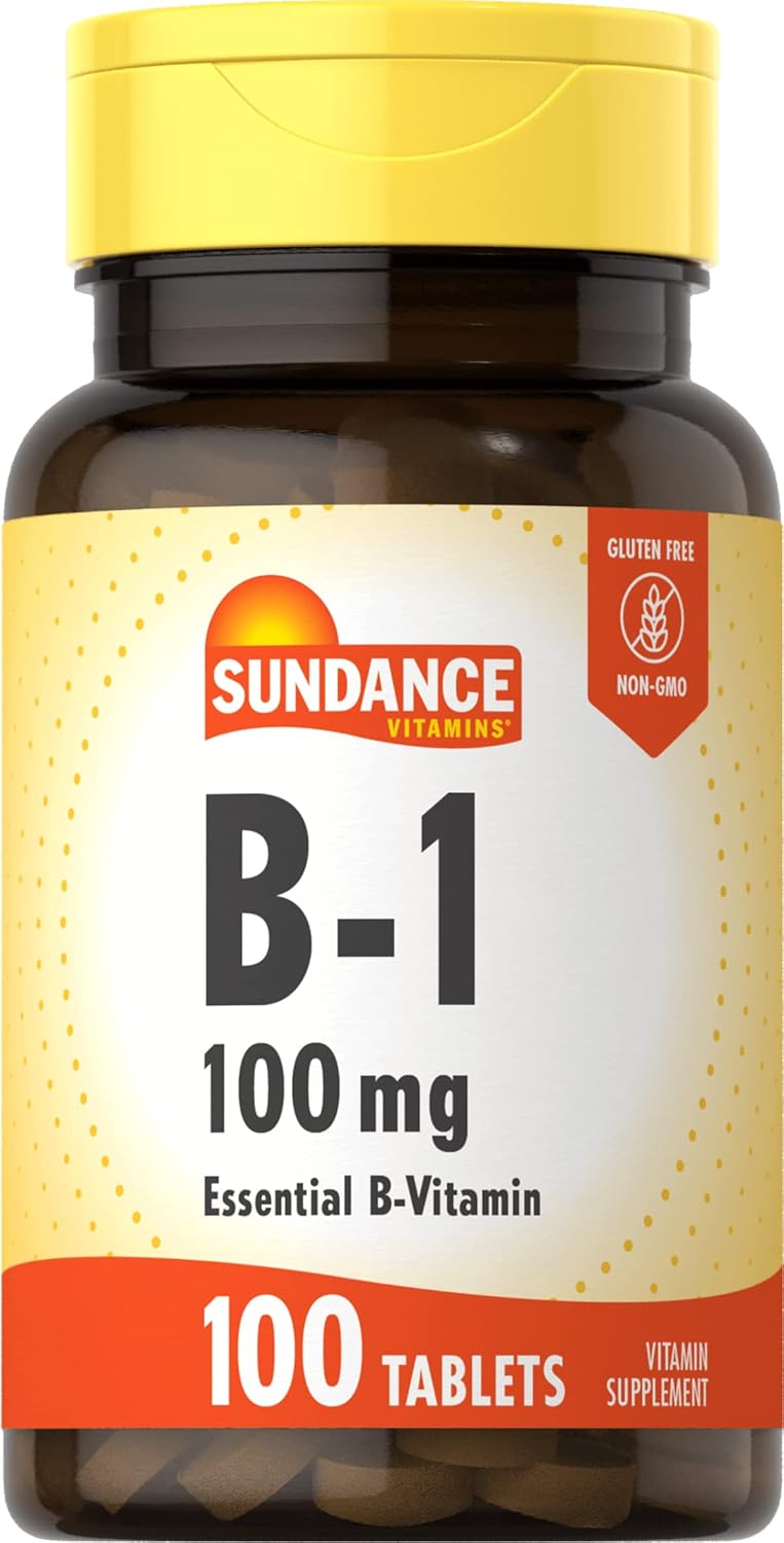 Sundance B-1 100 mg - 100 Tablets for Daily Vitamin B1 Supplement
