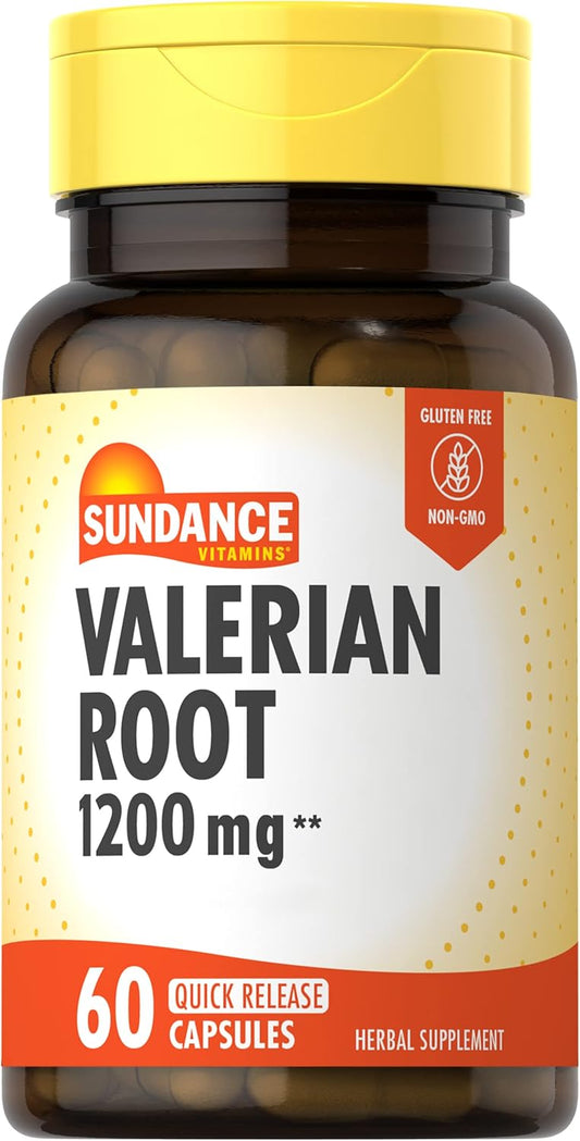 Sundance Valerian Root Supplement 1,200mg | 60 Capsules | Non-GMO Gluten Free Formula