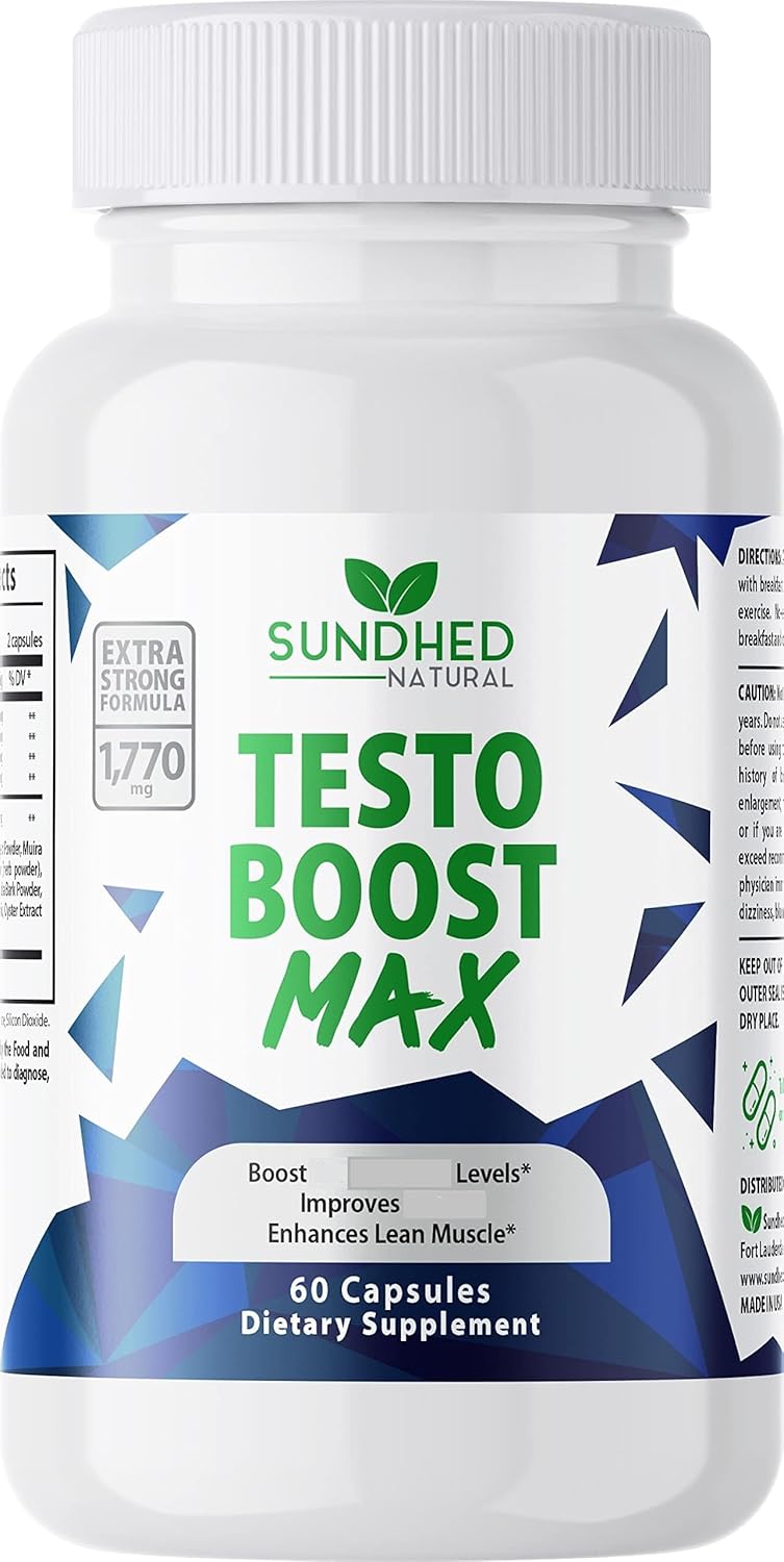 Sundhed Natural Testo Boost Max - Boost Stamina, Energy, and Strength Naturally for Men