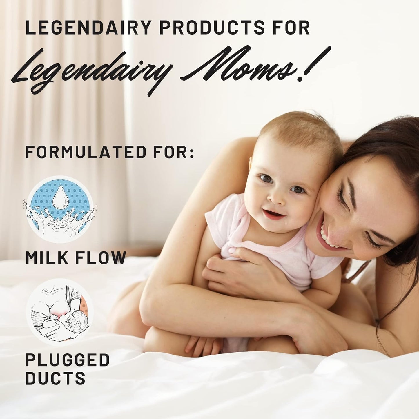 Sunflower Lecithin + Lechita Breastfeeding Supplements for Milk Supply Increase and Clogged Ducts, Lactation Support for Milk Flow and Production Boost