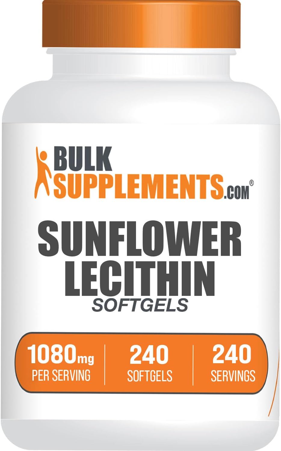 Sunflower Lecithin Softgels 1080mg - Gluten-Free Vitality Support, 240 Count