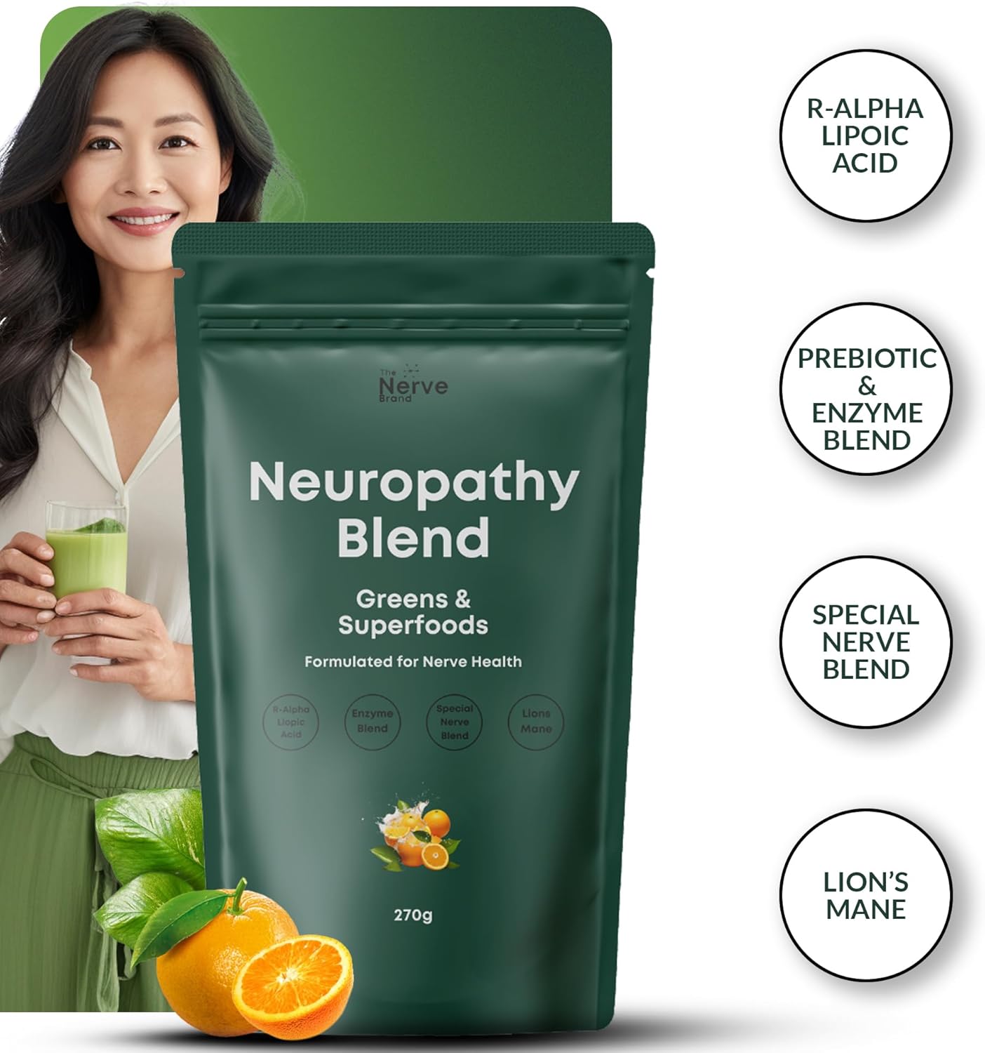 Sunshine Orange Neuropathy Superfood by Nerve Brand - Boost Nerve Health with Vitamin C & Antioxidants