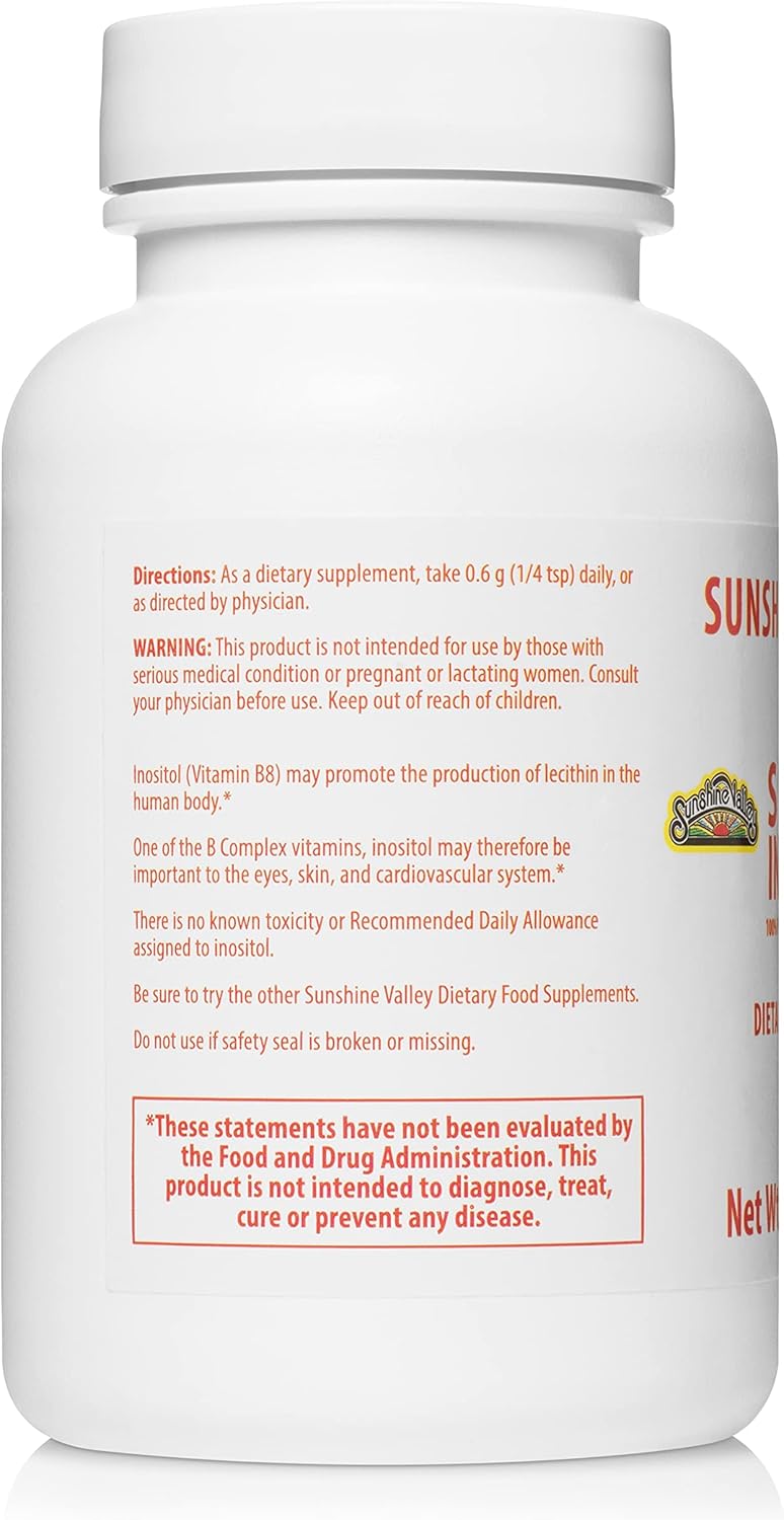 Sunshine Valley Super Inositol Vitamin B8 Powder for PCOS Fertility & Hormonal Balance - 2 oz