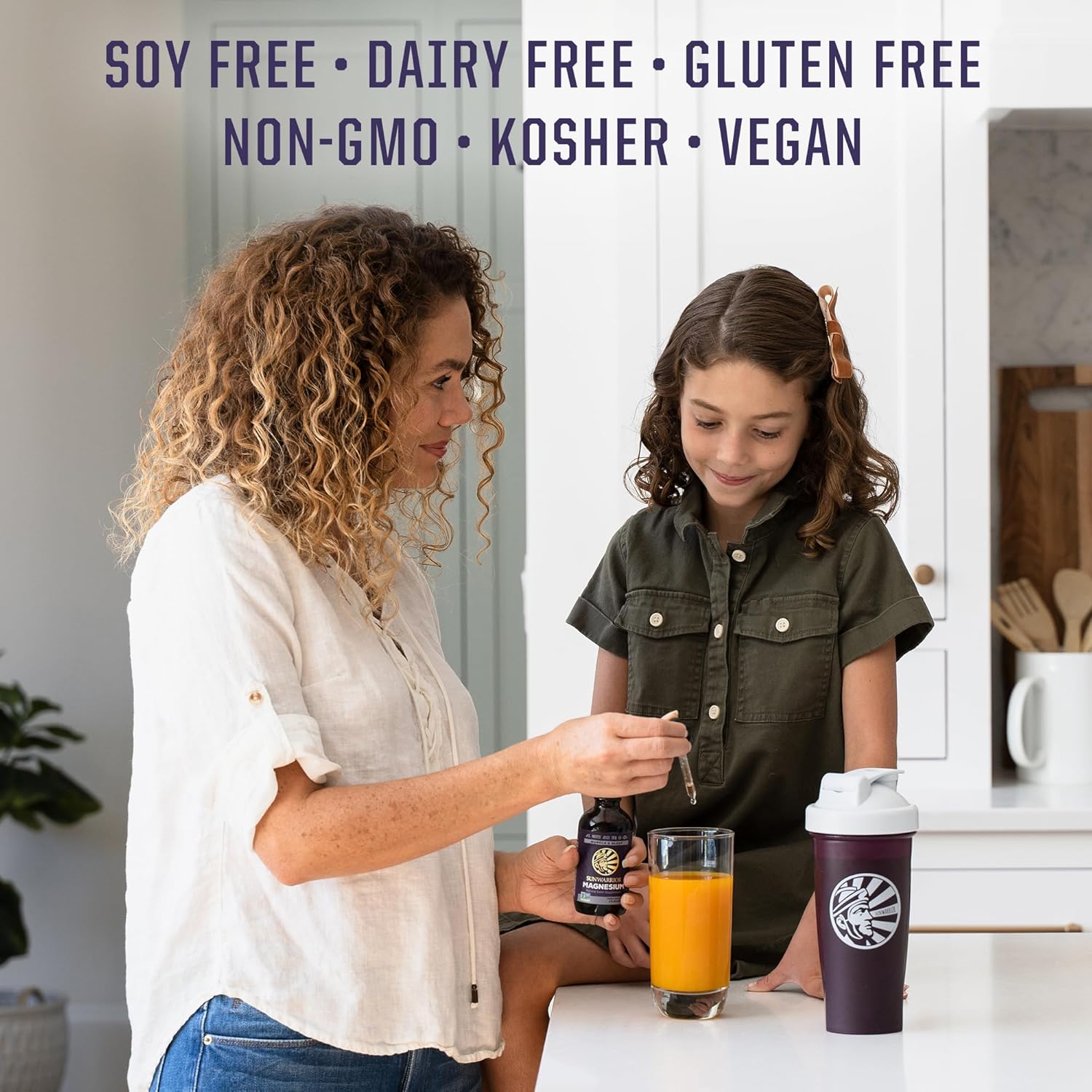 Sunwarrior Liquid Magnesium Supplement with Trace Minerals for Brain, Heart, and Muscle Support (4 FL Oz)