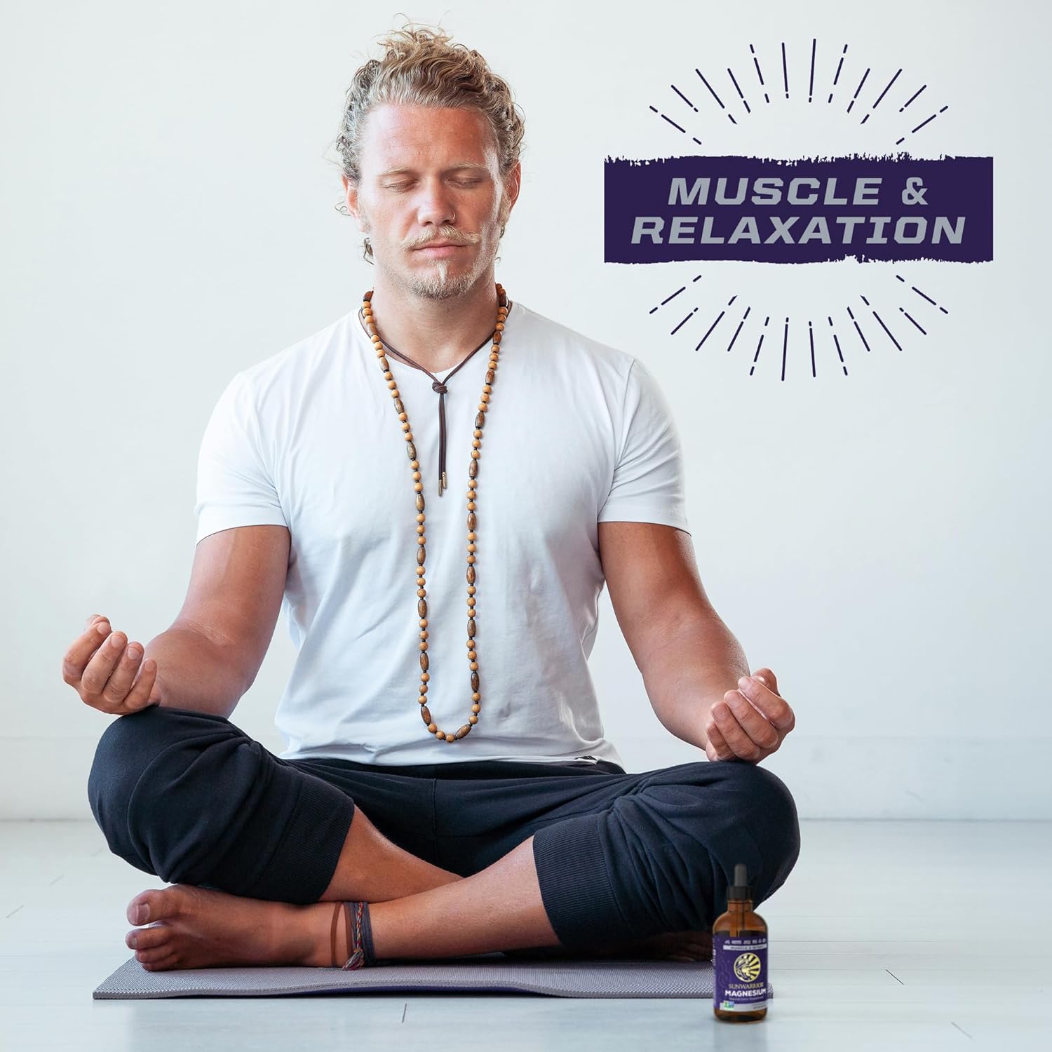 Sunwarrior Liquid Magnesium Supplement with Trace Minerals for Brain, Heart, and Muscle Support (4 FL Oz)