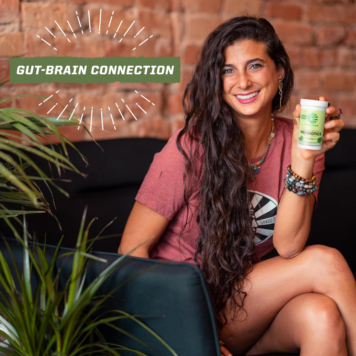 Sunwarrior Soil-Based Vegan Probiotic Capsules | 10 Billion CFU for Digestion | Soy, Gluten, Dairy Free | 30 Count