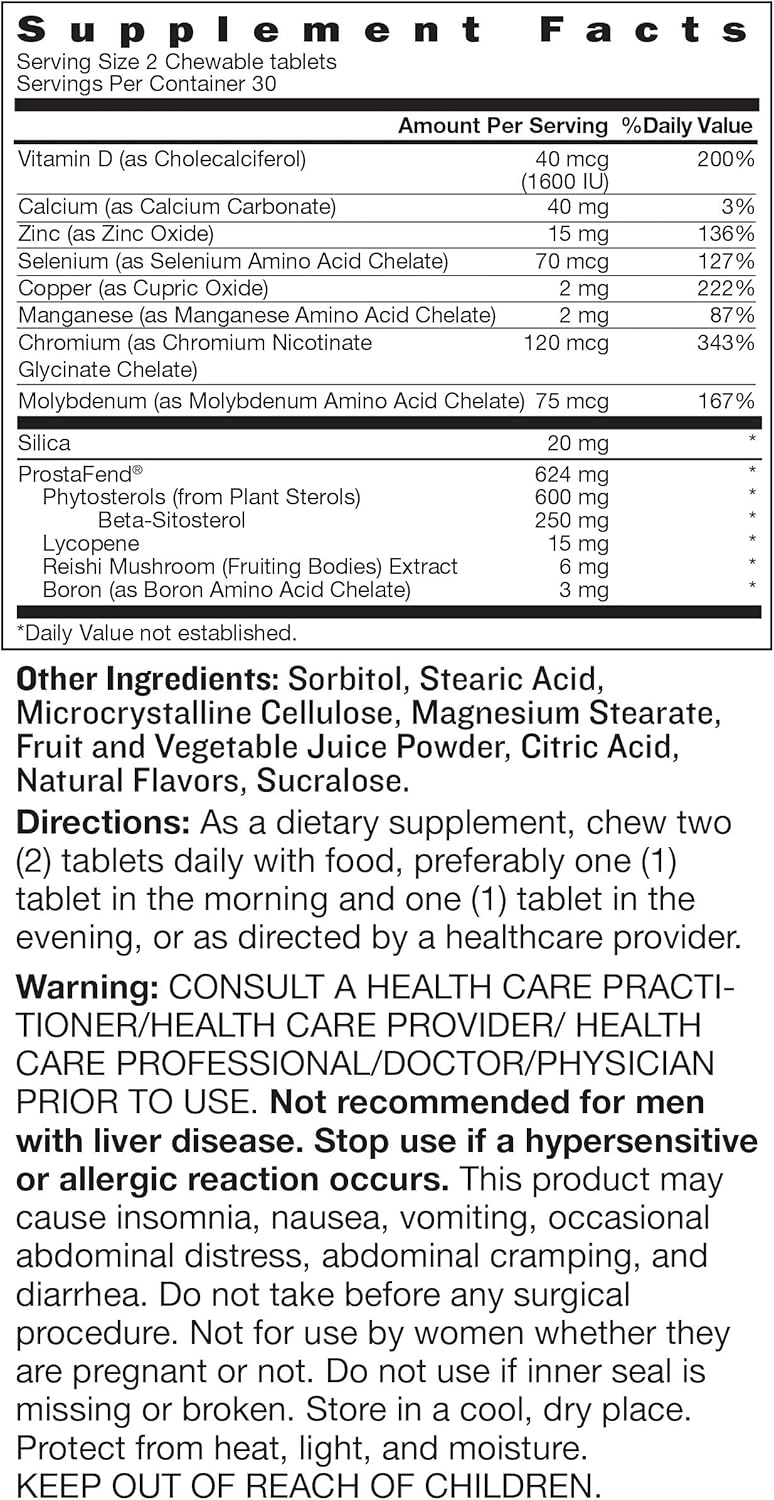 Super Beta Prostate Advanced Chewables - Men's Health Support Supplement (540 Chews, 3-Month Supply)