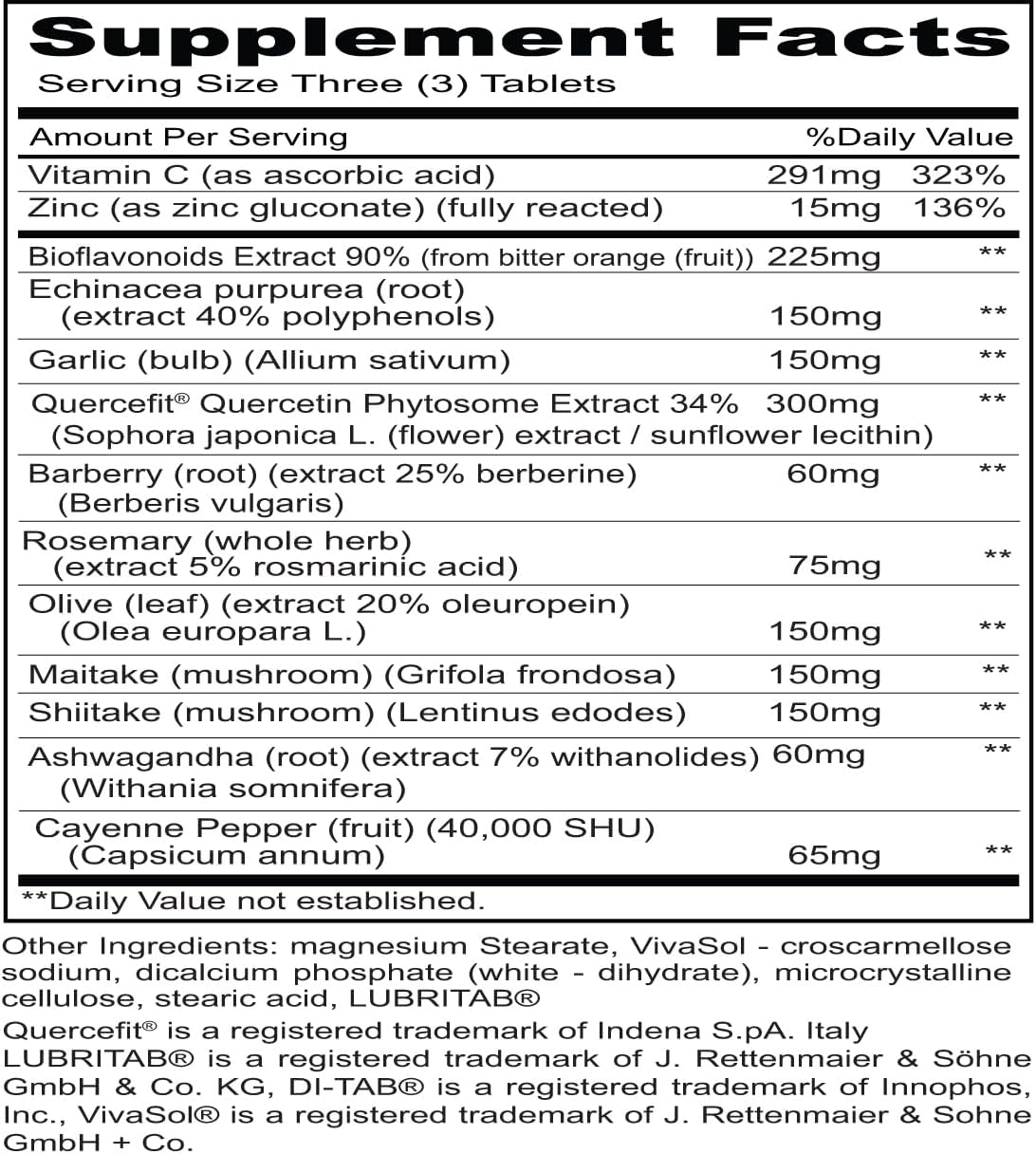 Super Bio Vegetarian 180 Tablets - Clinical Strength Immune System Support with Shiitake & Maitake Mushrooms