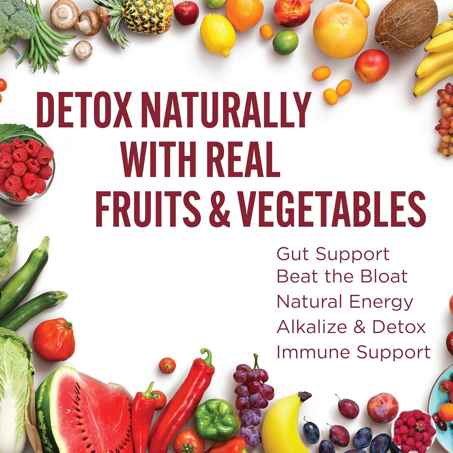Super Cleanse Juice with 34 Fruits and Vegetables for Healthy Digestion and Weight Management - 28 Servings