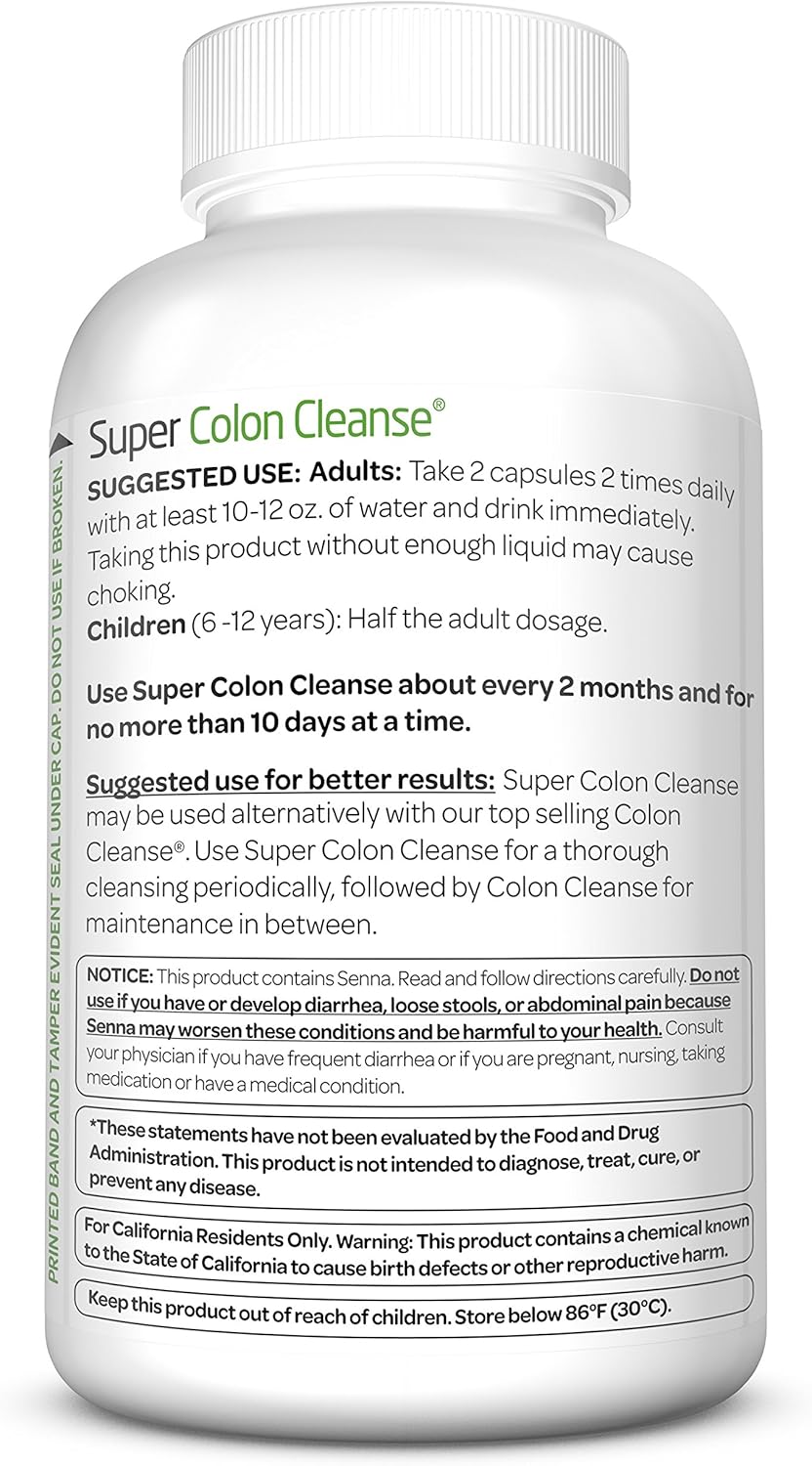 Super Colon Cleanse: 10-Day Detox Cleanse - 480 Count, 12 Cleanses
