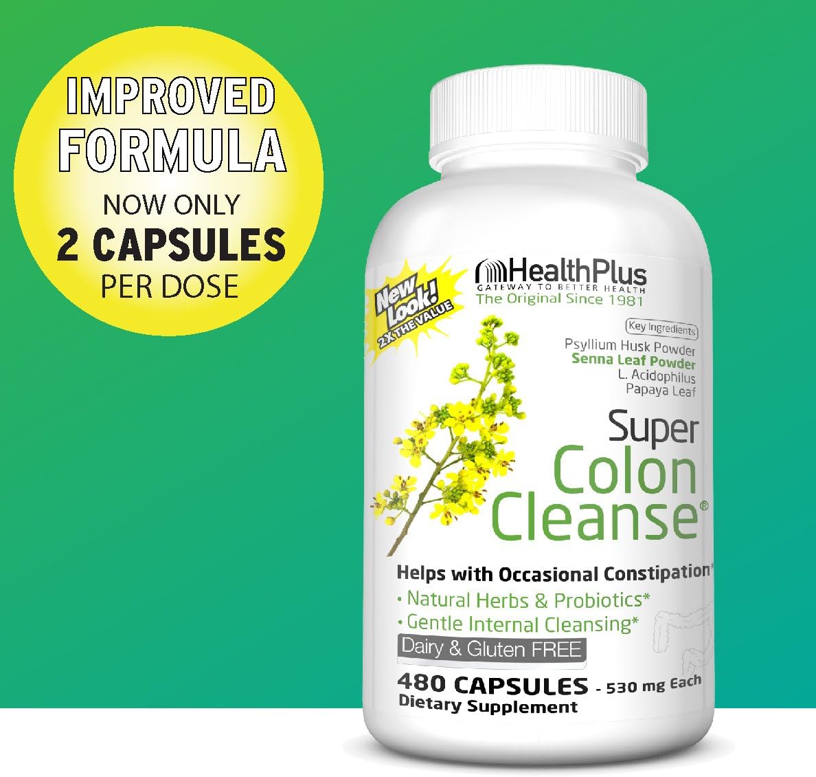 Super Colon Cleanse: 10-Day Detox Cleanse - 480 Count, 12 Cleanses