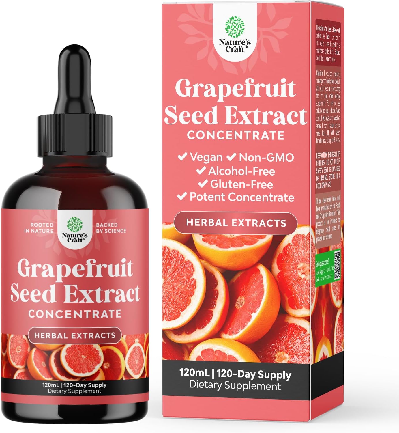 Super Concentrated GSE Grapefruit Seed Extract Liquid - Rich in Bioflavonoids & Polyphenols for Digestive Health and Immune Support - Vegan Non-GMO & Alcohol-Free - 4 Fl Oz