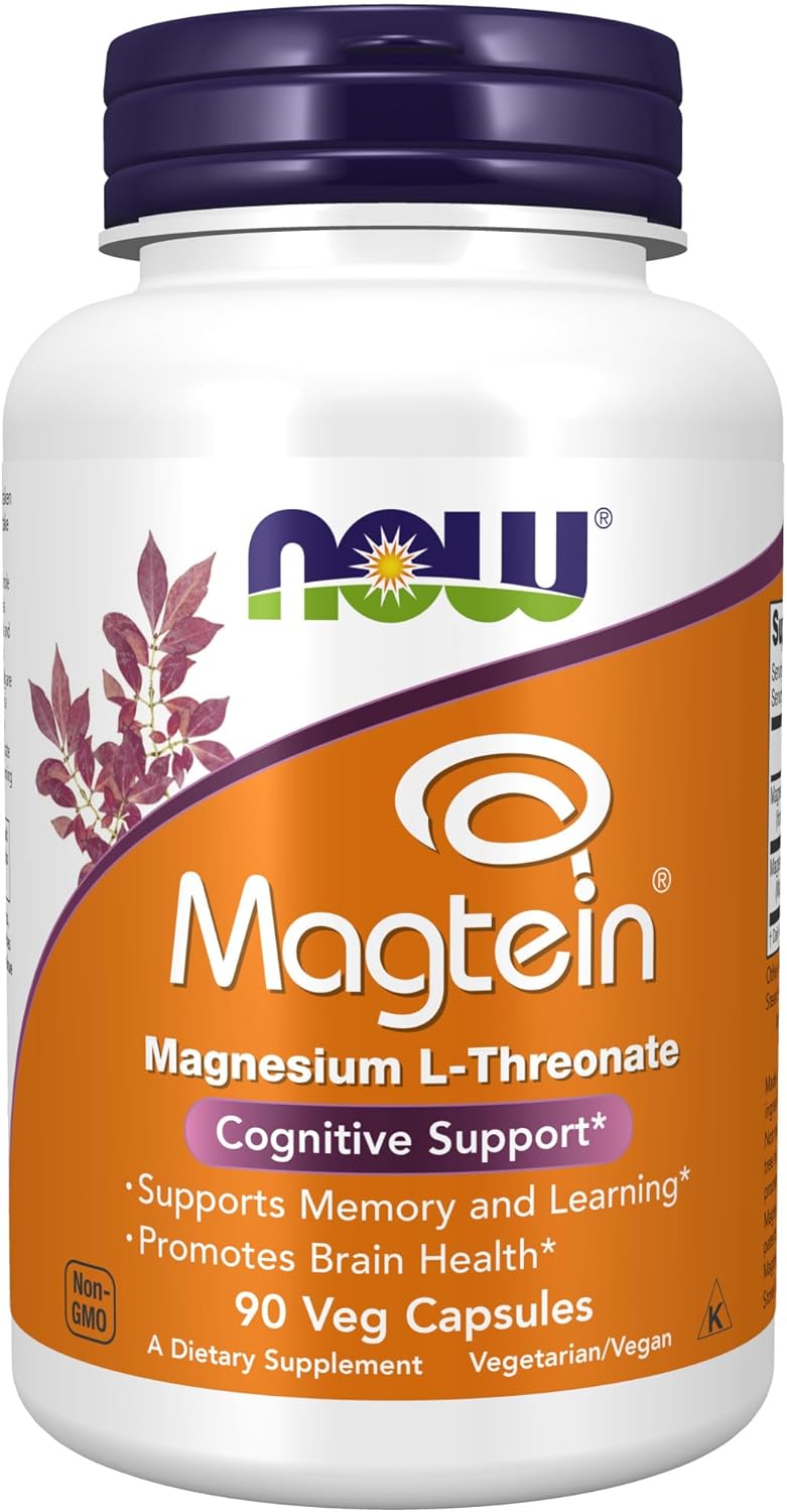 Super Enzymes with Bromelain, Ox Bile, Pancreatin, Papain - 180 Capsules, Cognitive Support with Magtein™ Magnesium - 90 Veg Capsules