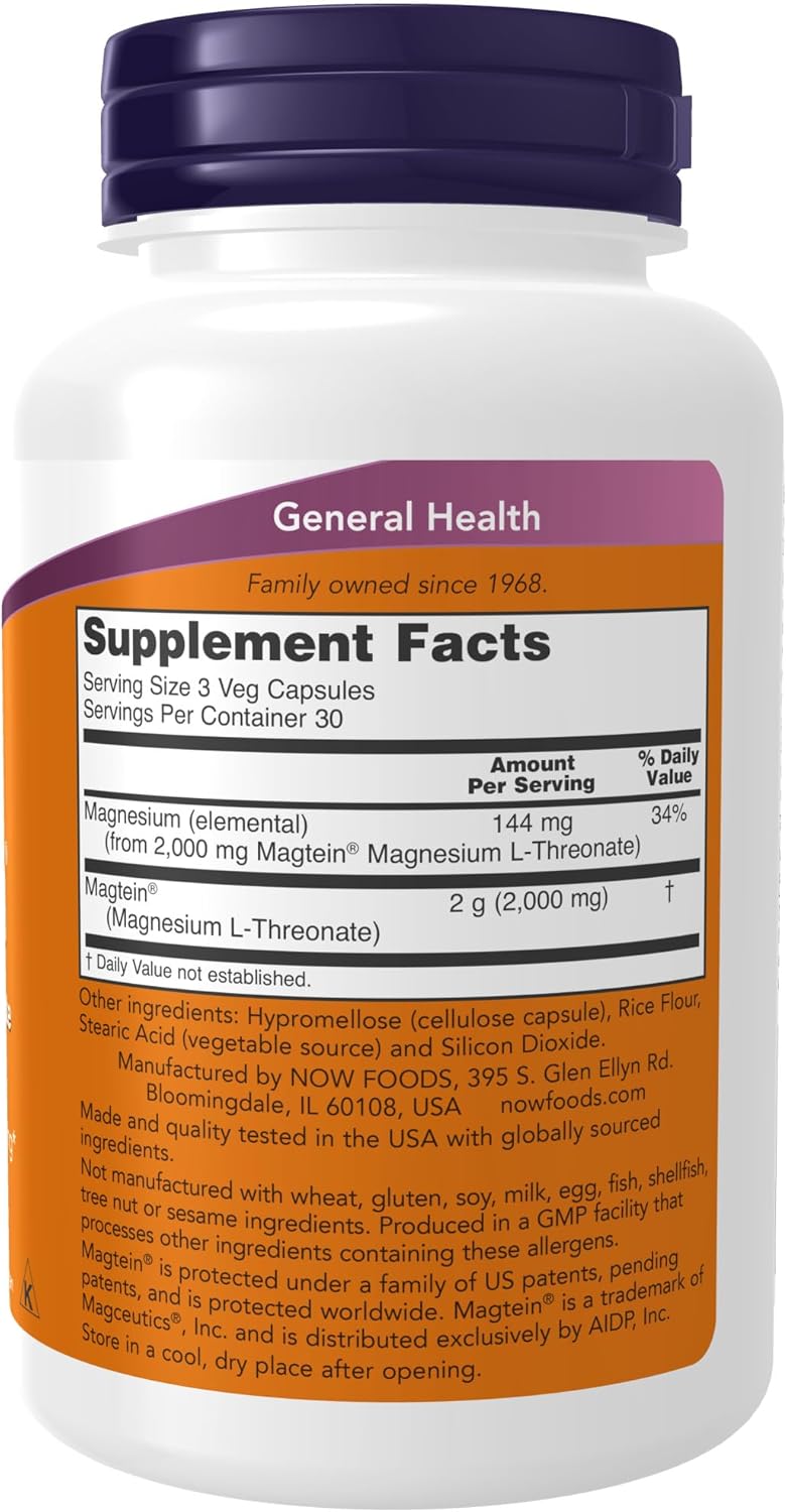 Super Enzymes with Bromelain, Ox Bile, Pancreatin, Papain - 180 Capsules, Cognitive Support with Magtein™ Magnesium - 90 Veg Capsules