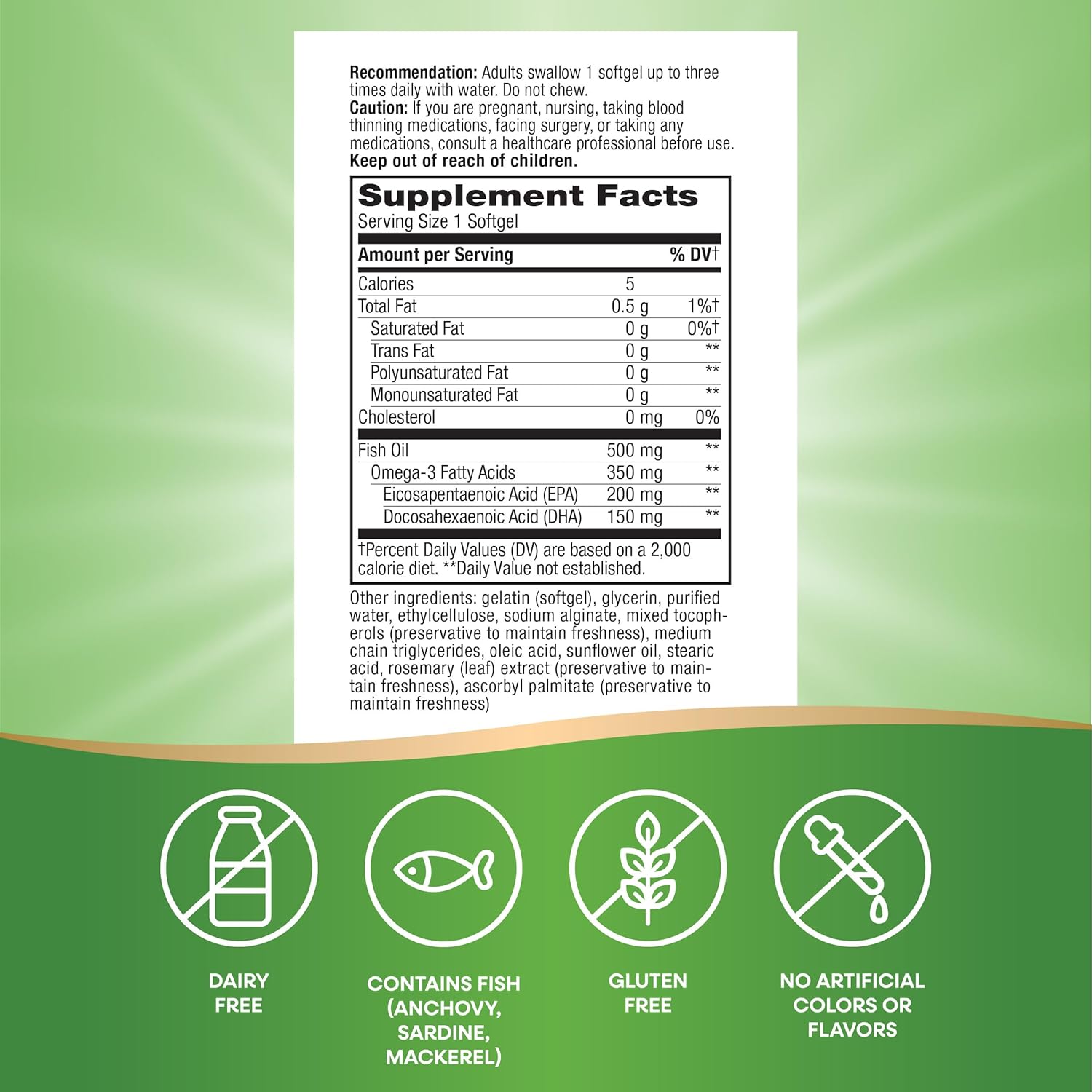 Super Fisol Fish Oil - Enteric Coated Softgels for Heart and Joint Health - Mega Potency Omega-3s - 90 Softgels