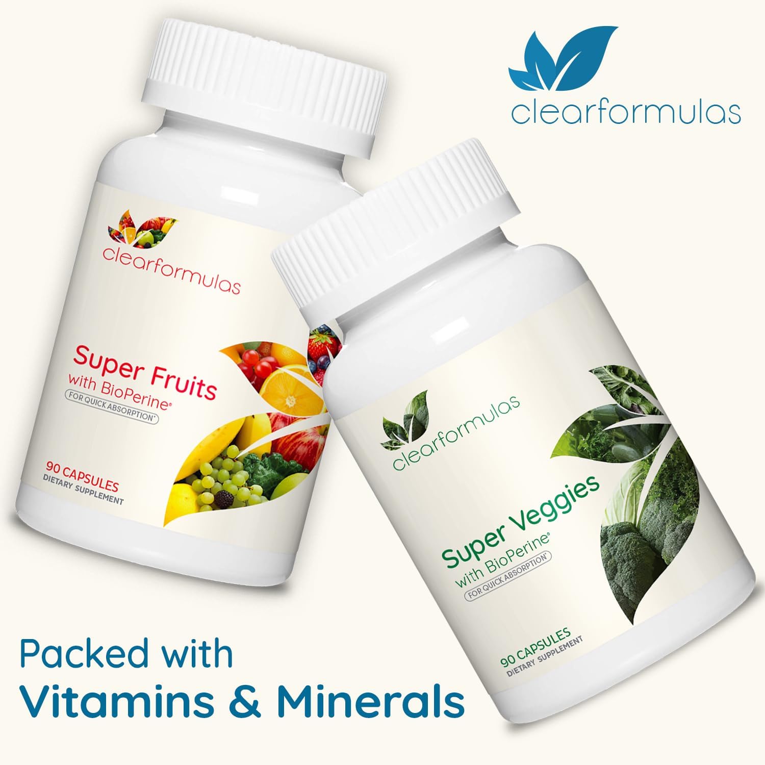 Super Fruits and Vegetables Supplement for Adults - 37 Different Super Foods for Overall Health and Immune Support - Non-GMO and Vegan - 30 Servings