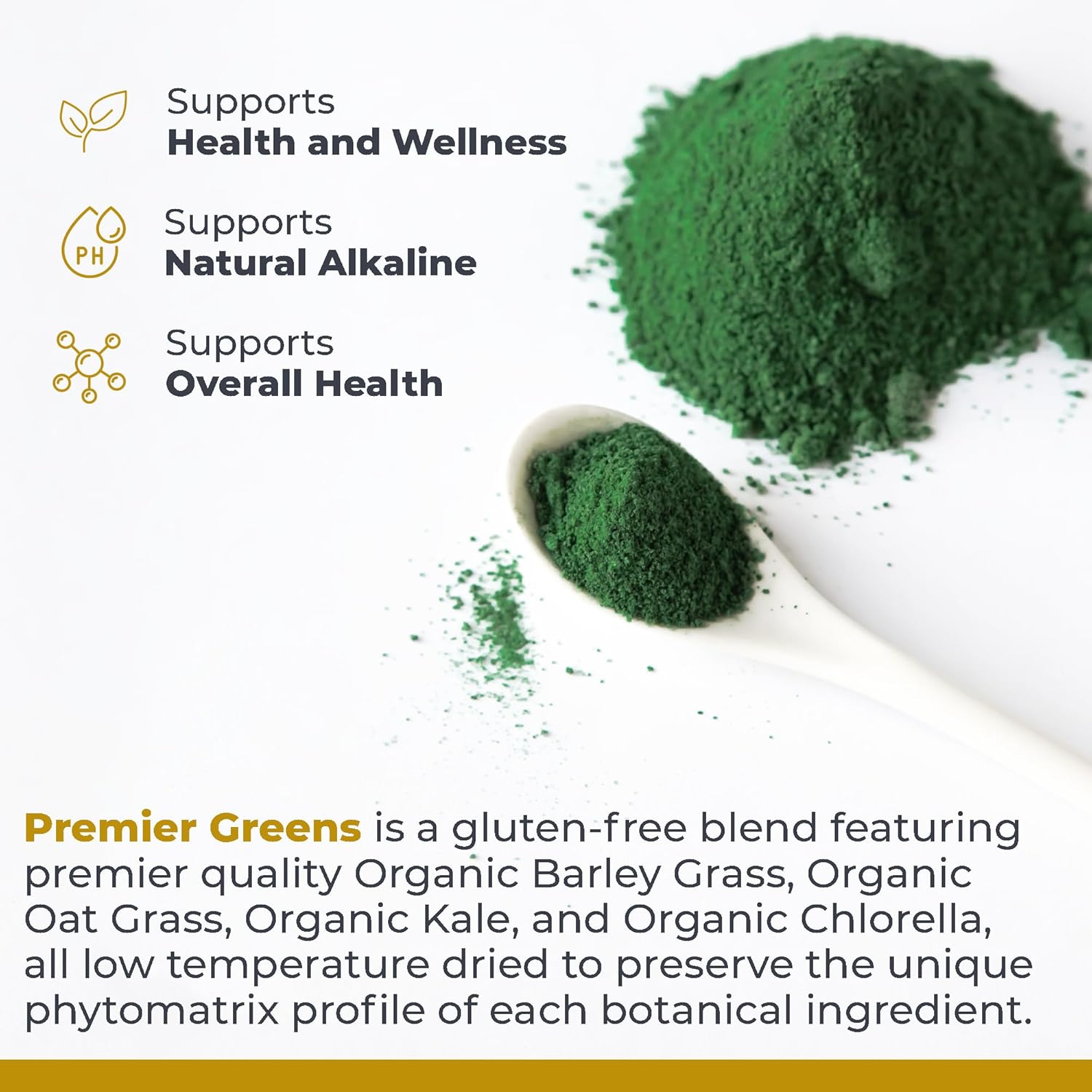 Super Greens Capsules with Kale, Chlorella - 150 Vegetarian Capsules for Wellness - Greens Supplements with Leafy Greens - Premier Research Labs
