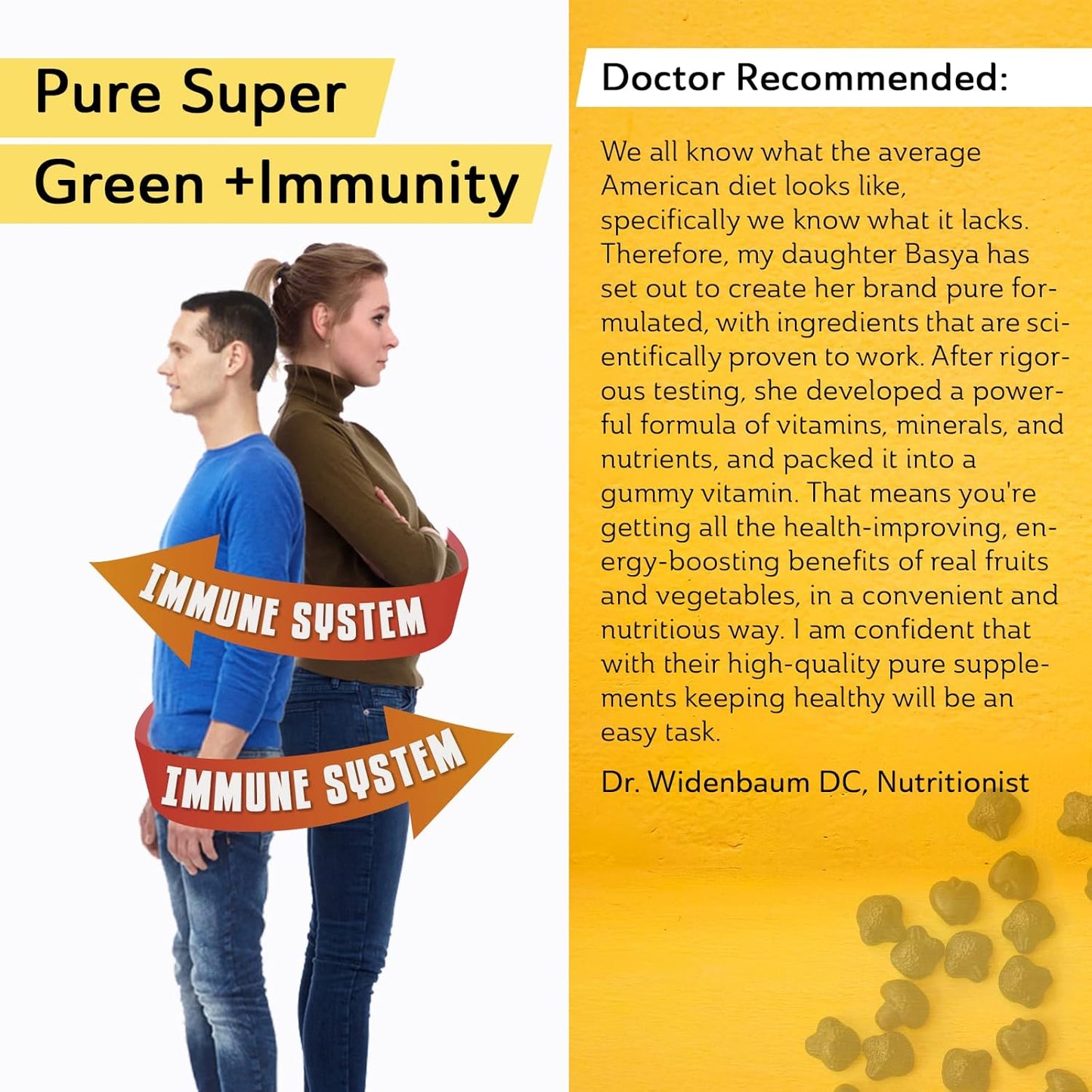 Super Greens Multivitamin Gummies for Adults - Immune Support with 30 Superfoods - Vegan Raspberry Flavor - 60 Gummies