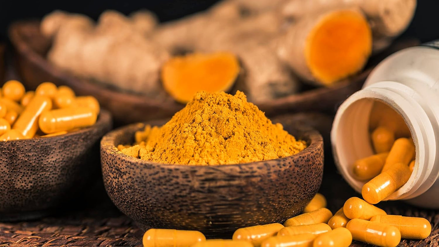 Super-Micronized Turmeric Curcumin Capsules - 1 Month Supply for Joint, Skin, and Gut Health - Whole Root, Non-GMO, High Absorption Formula - Antioxidant Support (60 Capsules)