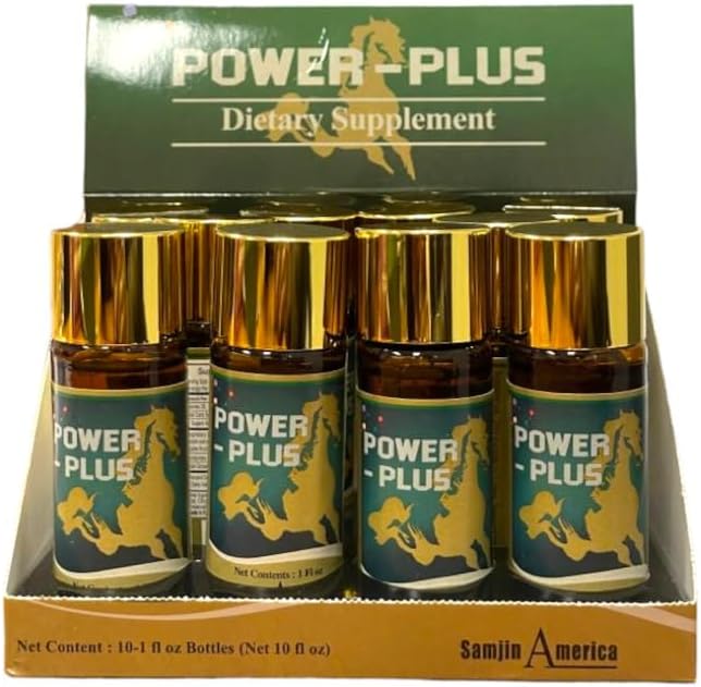 Super Power-Plus Botanical Blend Liquid Supplement - Pack of 10 Bottles, 1 FL OZ Each