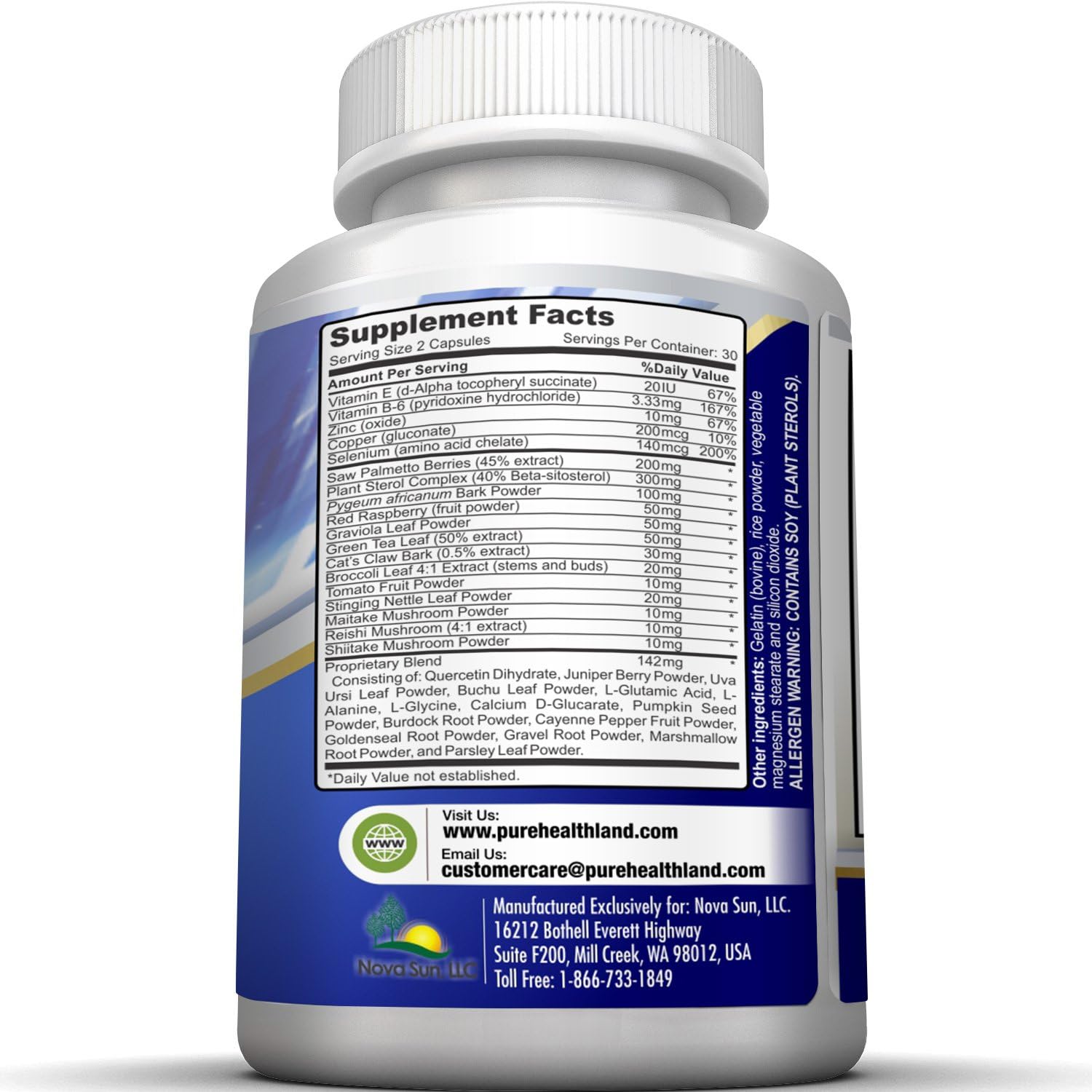 Super Prostate Health Support Pills with 33 Natural Ingredients - Stop Frequent Urination & Improve Urinary Health - Saw Palmetto Extract Formula for Men