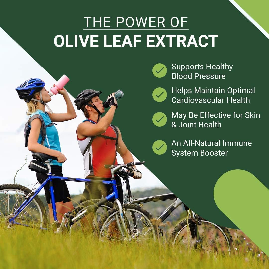 Super Strength East Park Olive Leaf Extract Capsules - 500mg d-Lenolate with 18% Oleuropein for Immune Support - 60 Vegan Capsules