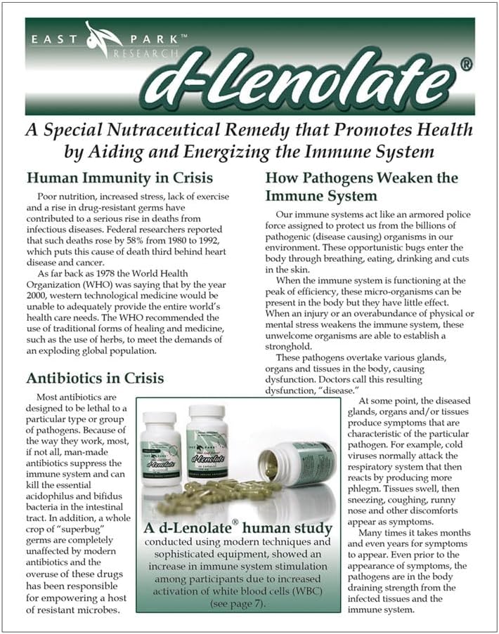 Super Strength East Park Olive Leaf Extract Capsules - 500mg d-Lenolate with 18% Oleuropein for Immune Support - 60 Vegan Capsules